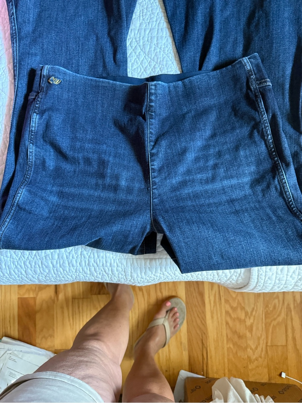 Wrangler Lainey Wilson High-Waist Dark Blue Flare Jeans for Women 34x34 - Picture 6 of 8